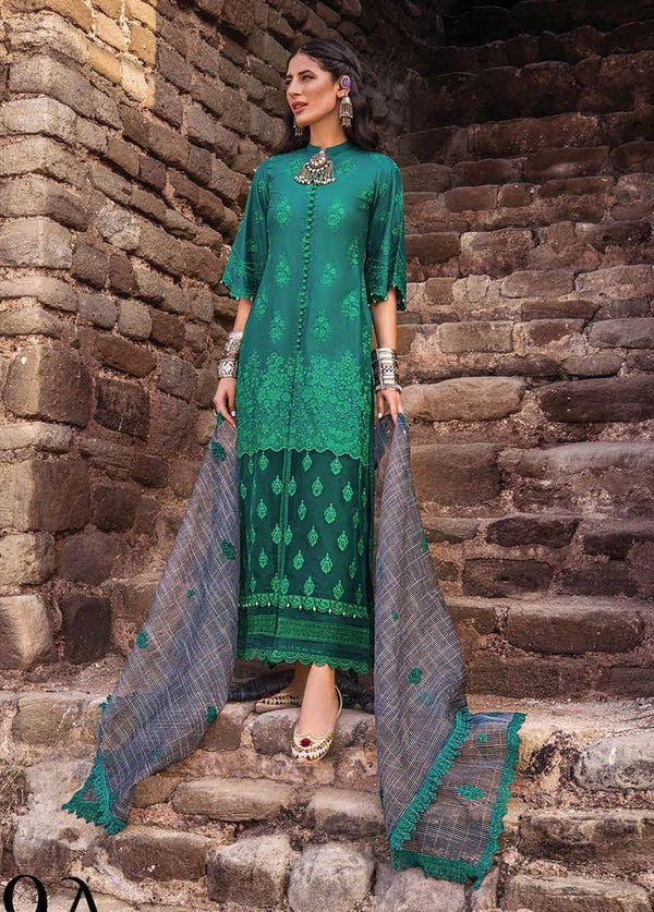 Zainab Chottani Embroidered Chikankari Suits Unstitched 3 Piece ZC22CK Humraaz 9A - Luxury Collection