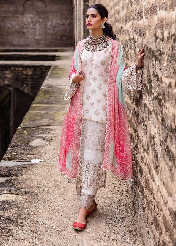 Zainab Chottani Embroidered Chikankari Suits Unstitched 3 Piece ZC22CK Jabeen 7A - Luxury Collection