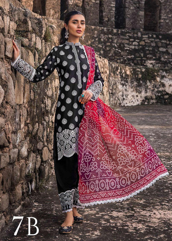 Zainab Chottani Embroidered Chikankari Suits Unstitched 3 Piece ZC22CK Jabeen 7B - Luxury Collection