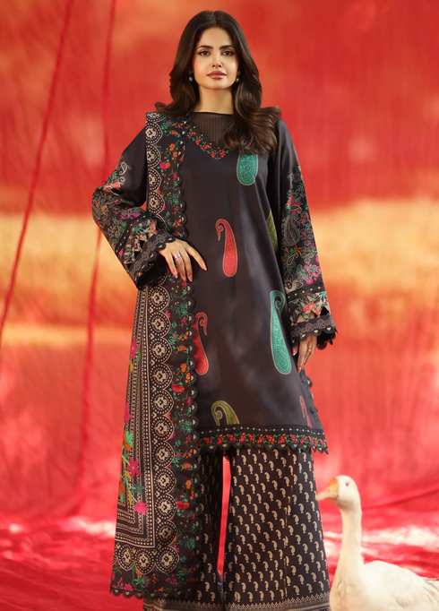 Aniiq by Charizma Embroidered Linen Suits Unstitched 3 Piece CRZ25AU ANW6-10 - Winter Collection