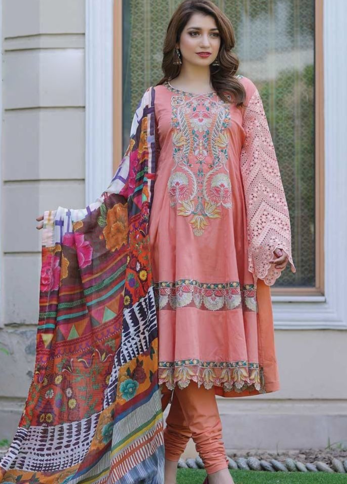 Mahi by Marwat Textiles Embroidered Jacquard Unstitched 3 Piece Suit MMT20M M-11 - Luxury Collection