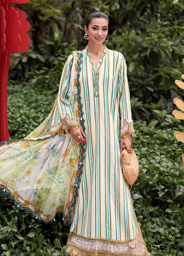 M Prints by Maria B Unstitched Embroidered Lawn 3 Piece Suit MB26UME 2B - Eid Collection