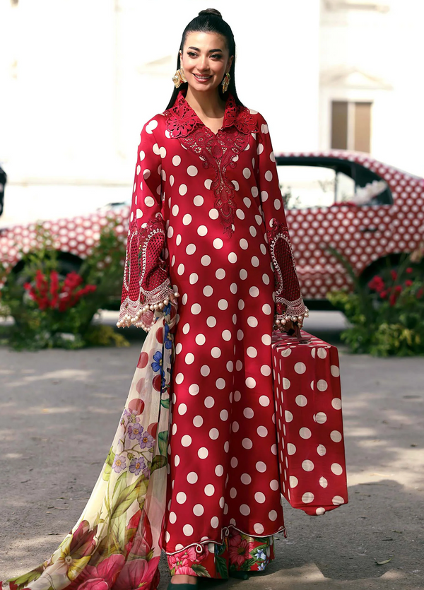 M Prints by Maria B Unstitched Embroidered Lawn 3 Piece Suit MB26UME 8B - Eid Collection