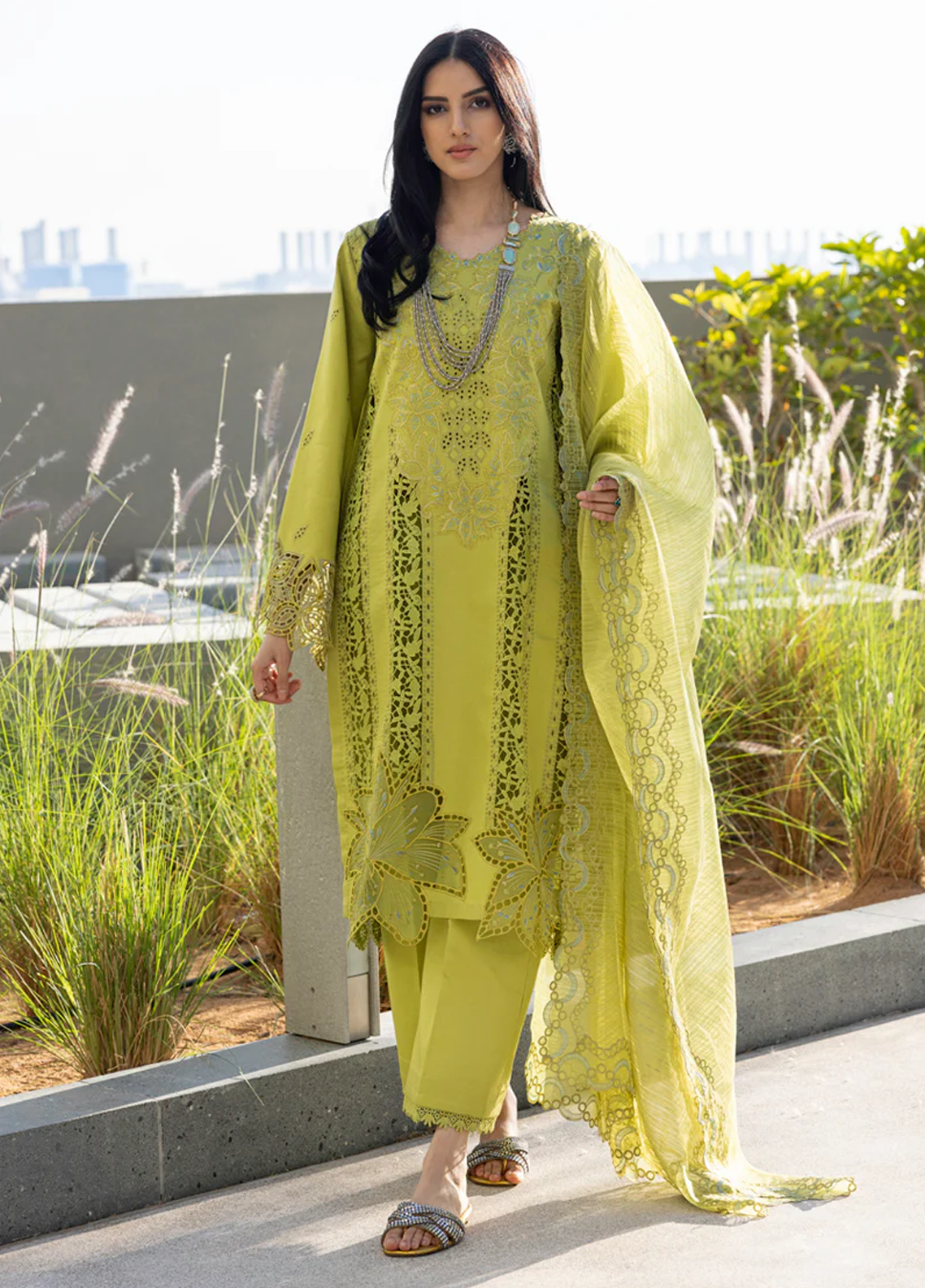 Carnation By Rang Rasiya Embroidered Lawn Suit Unstitched 3 Piece RR25CF D-02 Aaleen- Summer Collection