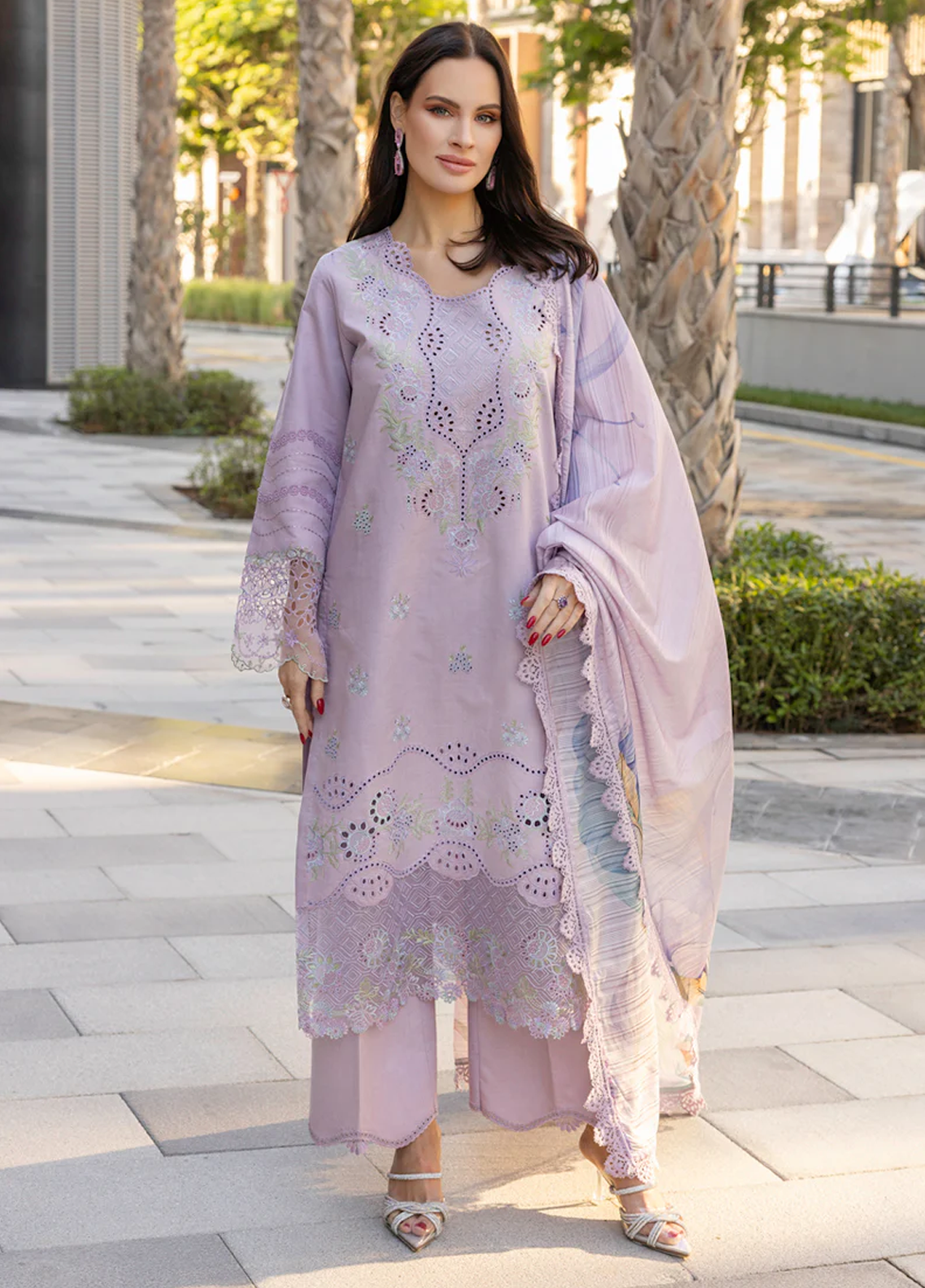 Carnation By Rang Rasiya Embroidered Lawn Suit Unstitched 3 Piece RR25CF D-12 Amelia- Summer Collection