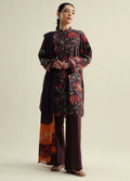 Coco by Zara Shahjahan Printed Slub Cotton Suits Unstitched 3 Piece CZS25PU D-01 A Meadow - Winter Collection