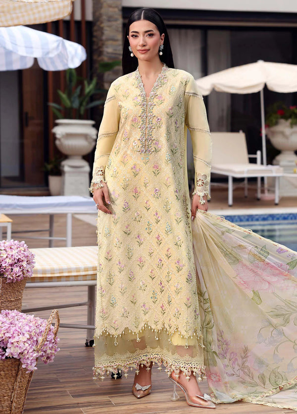 M Prints by Maria B Unstitched Embroidered Lawn 3 Piece Suit MB26UME 1A - Eid Collection
