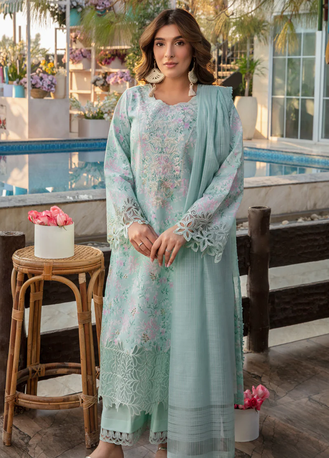 Florence By Rang Rasiya Embroidered Lawn Suits Unstitched 3 Piece RR25F D-01 Laraib - Summer Collection