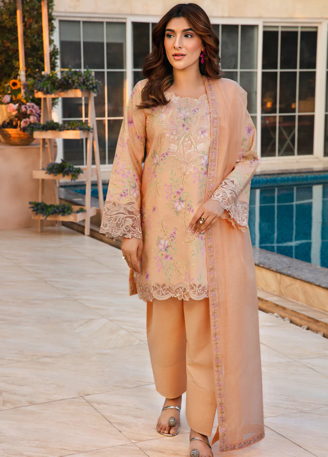 Florence By Rang Rasiya Embroidered Lawn Suits Unstitched 3 Piece RR25F D-04 Minahil- Summer Collection