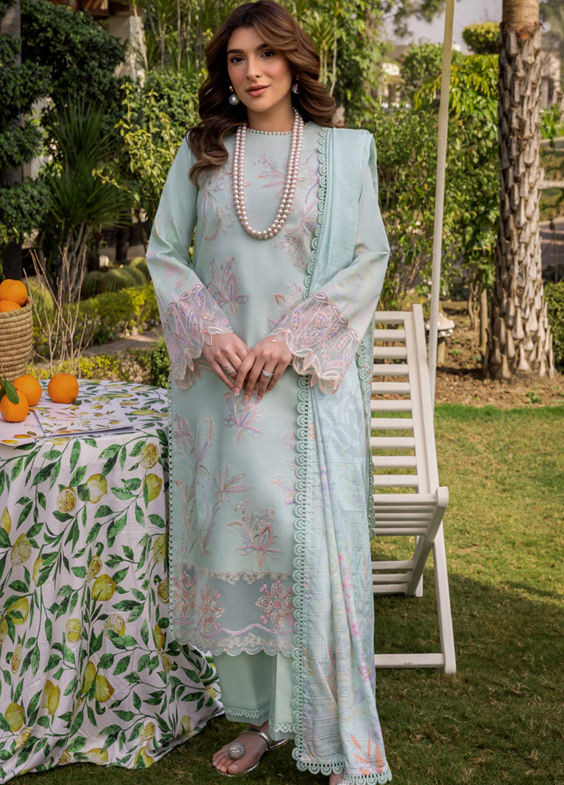 Florence By Rang Rasiya Embroidered Lawn Suits Unstitched 3 Piece RR25F D-10 Shireen- Summer Collection