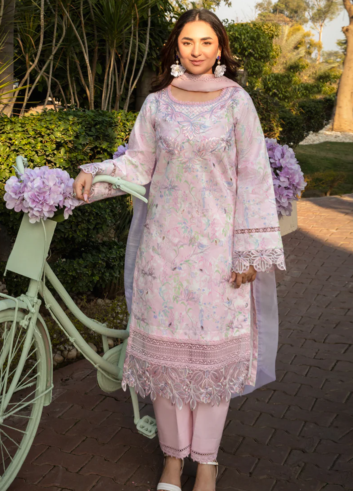 Florence By Rang Rasiya Embroidered Lawn Suits Unstitched 3 Piece RR25F D-11 Rania- Summer Collection