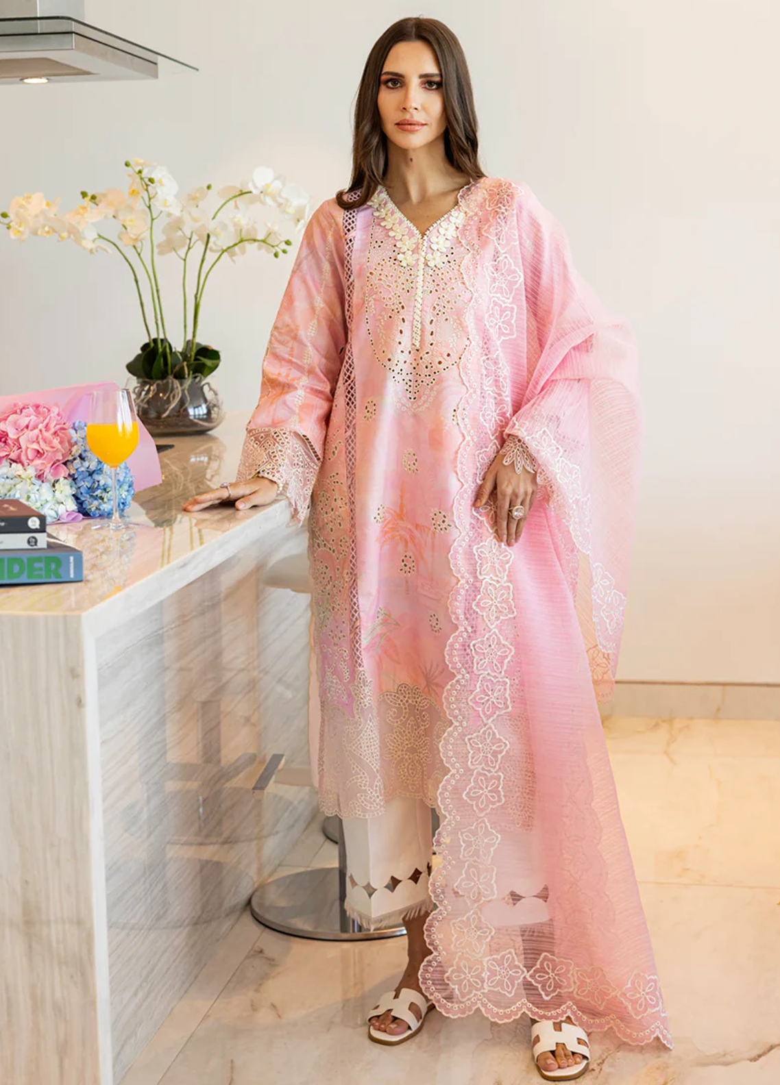 Carnation By Rang Rasiya Embroidered Lawn Suit Unstitched 3 Piece RR25CF D-11 Freesia- Summer Collection