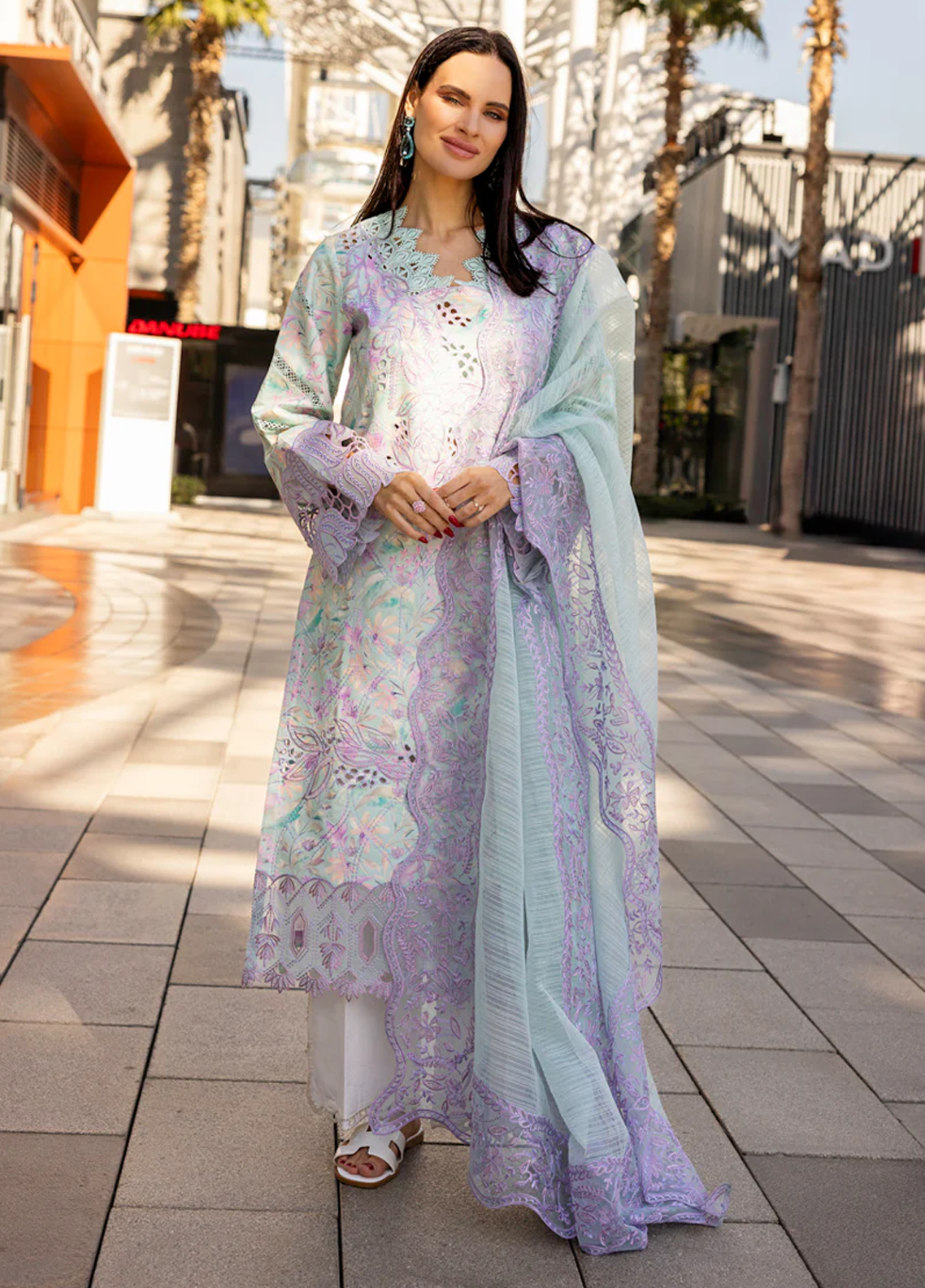Carnation By Rang Rasiya Embroidered Lawn Suit Unstitched 3 Piece RR25CF D-07 Isabella- Summer Collection