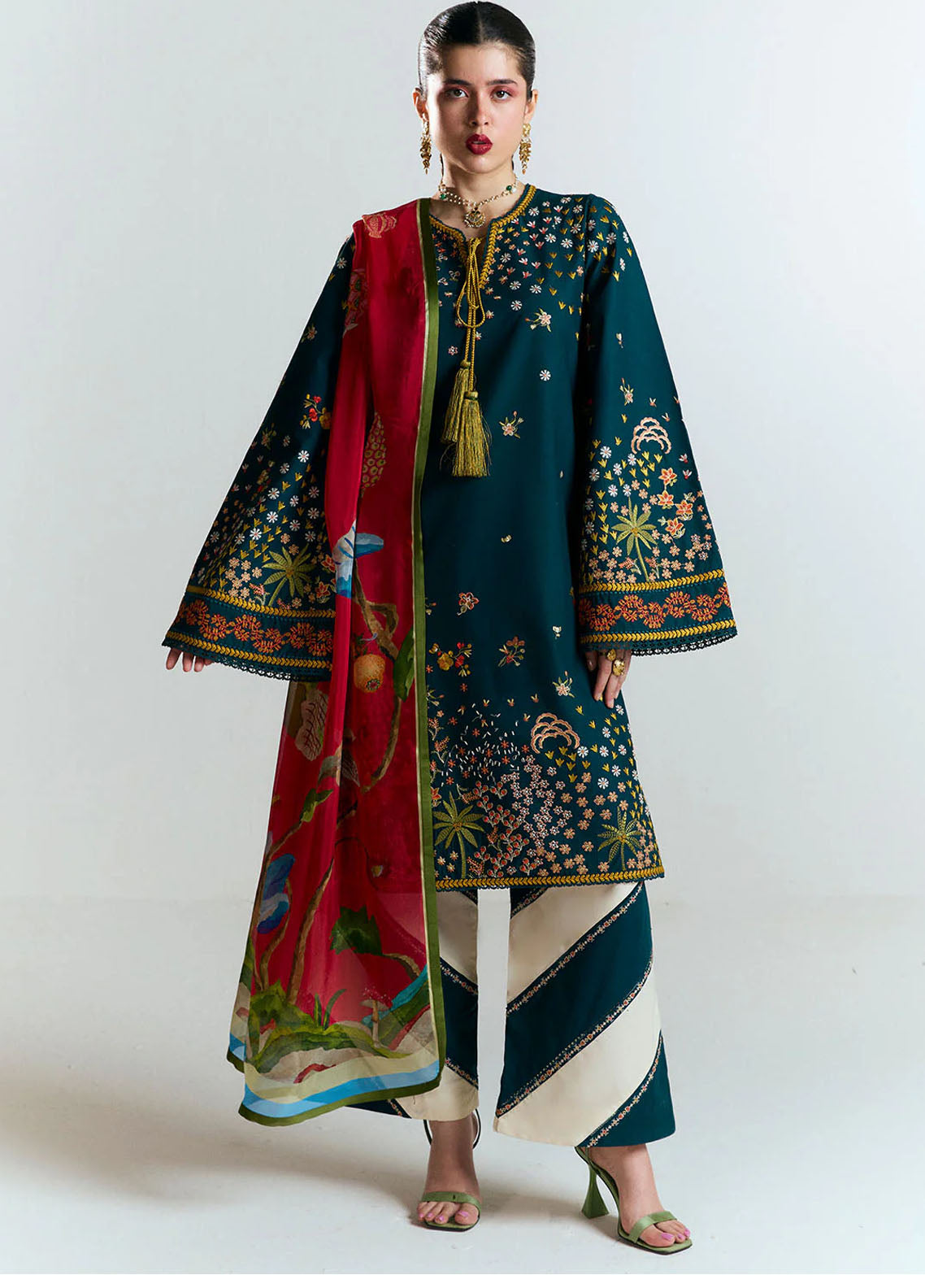 Jugnu Embroidered Lawn Suits 3Piece J25SS25-ANARA - summer collection