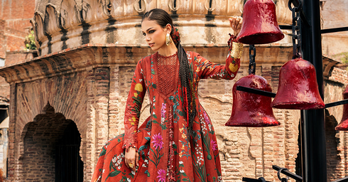 Maria B Unstitched Embroidered Cambric Suit MPT-3106-B - Winter Collection.