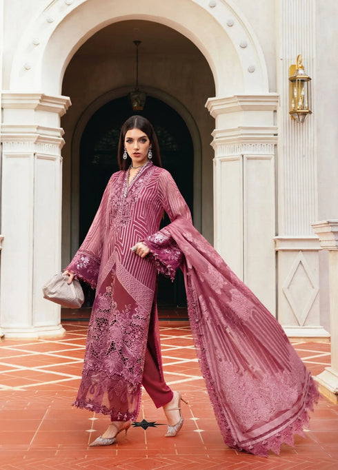 Luxe by Maria B Unstitched Embroidered Velvet 3 Piece MB25LW D4 - Winter Collection
