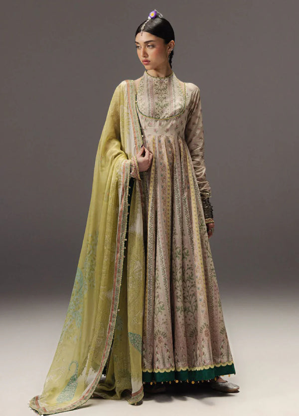 Anarkali by Zara Shahjahan Unstitched Embroidered Lawn 3 Piece Suit ZS26UAL D-08 HOORAIN- Eid Collection