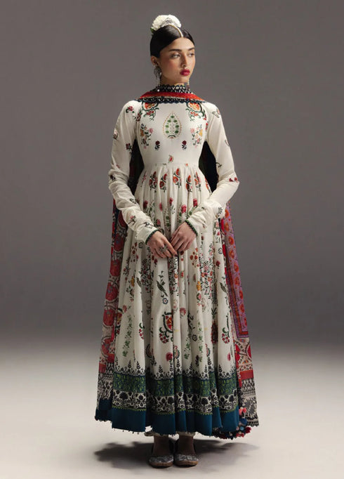 Anarkali by Zara Shahjahan Unstitched Embroidered Lawn 3 Piece Suit ZS26UAL D-10 MEHRUBA - Eid Collection
