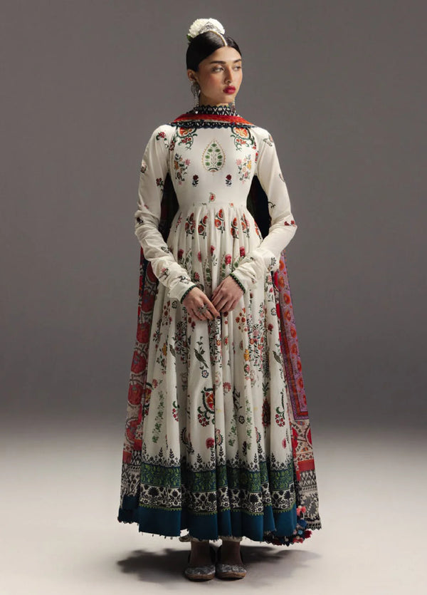 Anarkali by Zara Shahjahan Unstitched Embroidered Lawn 3 Piece Suit ZS26UAL D-10 MEHRUBA - Eid Collection