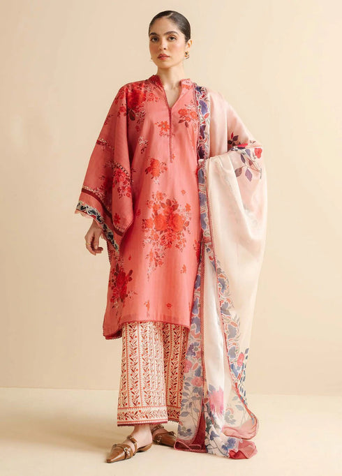 Coco by Zara Shahjahan Printed Lawn Suits Unstitched 3 Piece CZS25PDT Leya 1 A - Summer Collection