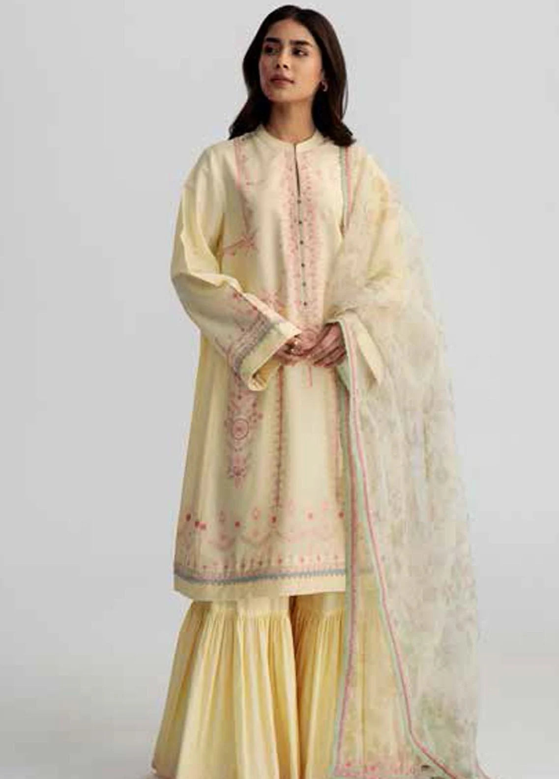 Coco by Zara Shahjahan Embroidered Lawn Suits Unstitched 3 Piece CZS23S 3A - Summer Collection