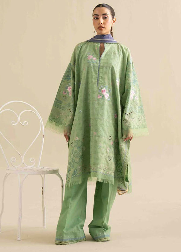 Coco by Zara Shahjhan Embroidered Jacquard Suits Unstitched 3 Piece CZS25LD D-5 A Sufa - Summer Collection