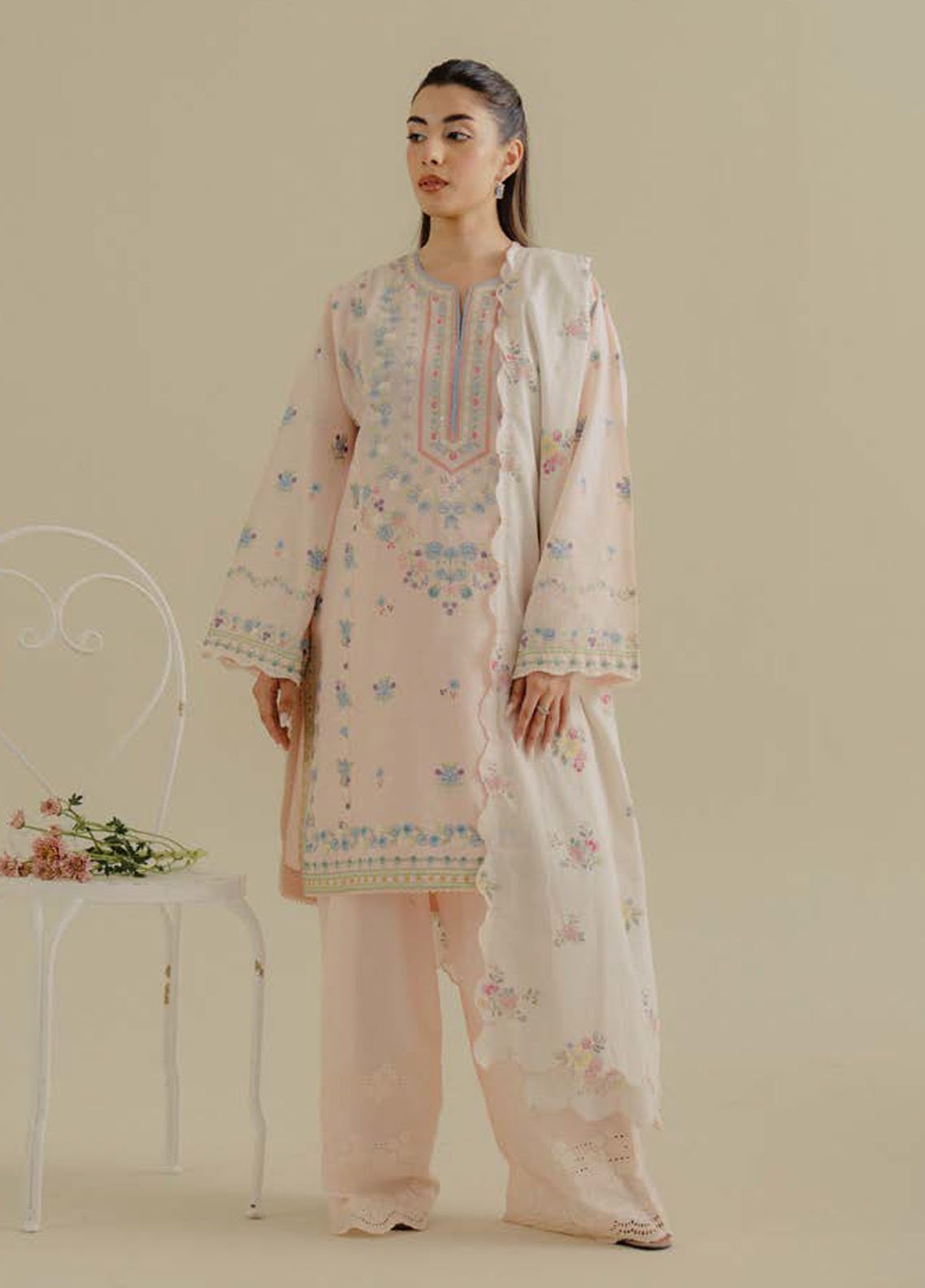 Coco by Zara Shahjhan Embroidered Jacquard Suits Unstitched 3 Piece CZS25LD D-9 B Zeest - Summer Collection yu