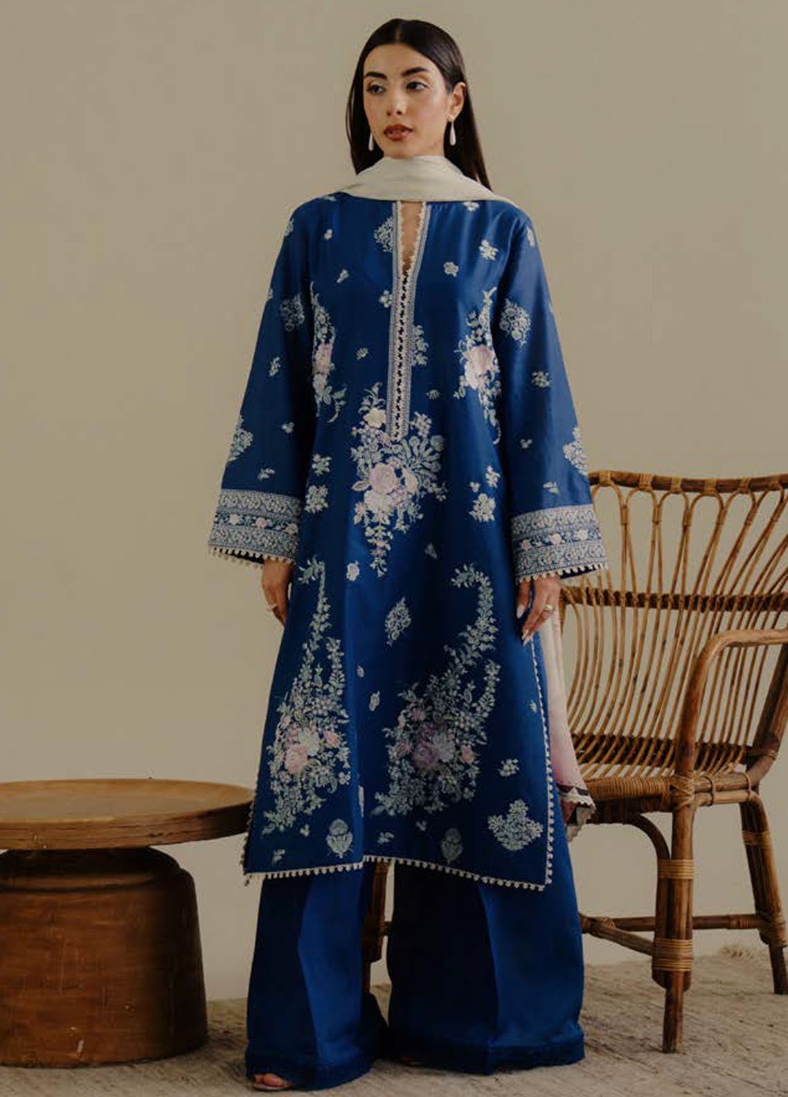 Coco by Zara Shahjhan Embroidered Lawn Suits Unstitched 3 Piece CZS25LD D-3 A Luleh - Summer Collection