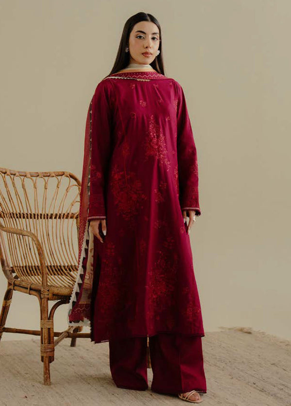 Coco by Zara Shahjhan Embroidered Lawn Suits Unstitched 3 Piece CZS25LD D-3 B Luleh - Summer Collection