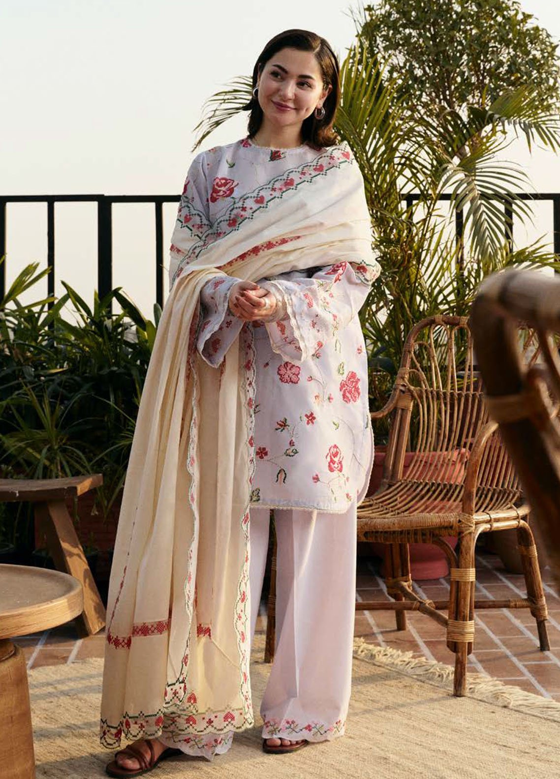Coco by Zara Shahjhan Embroidered Lawn Suits Unstitched 3 Piece CZS25LD D-6 B Zufra - Summer Collection