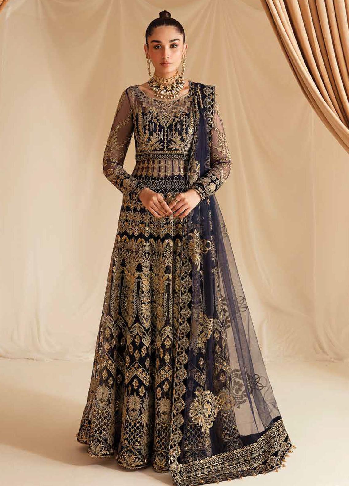 Fleur De Lis by Ayzel Embroidered Chiffon Suits Unstitched 3 Piece AAF23FL 05 Bluebella - Luxury Collection