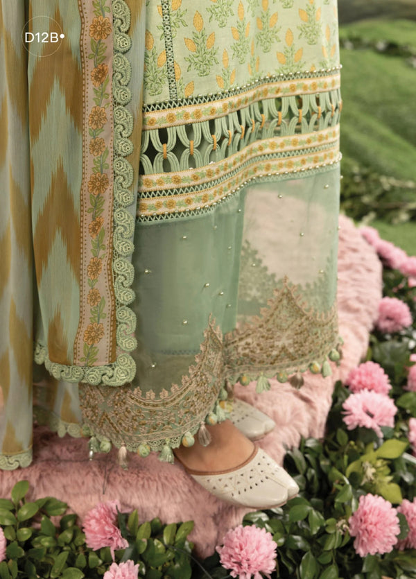 Maria.B M.Basics Embroidered Lawn Unstitched 3Pc Suit MB-12B