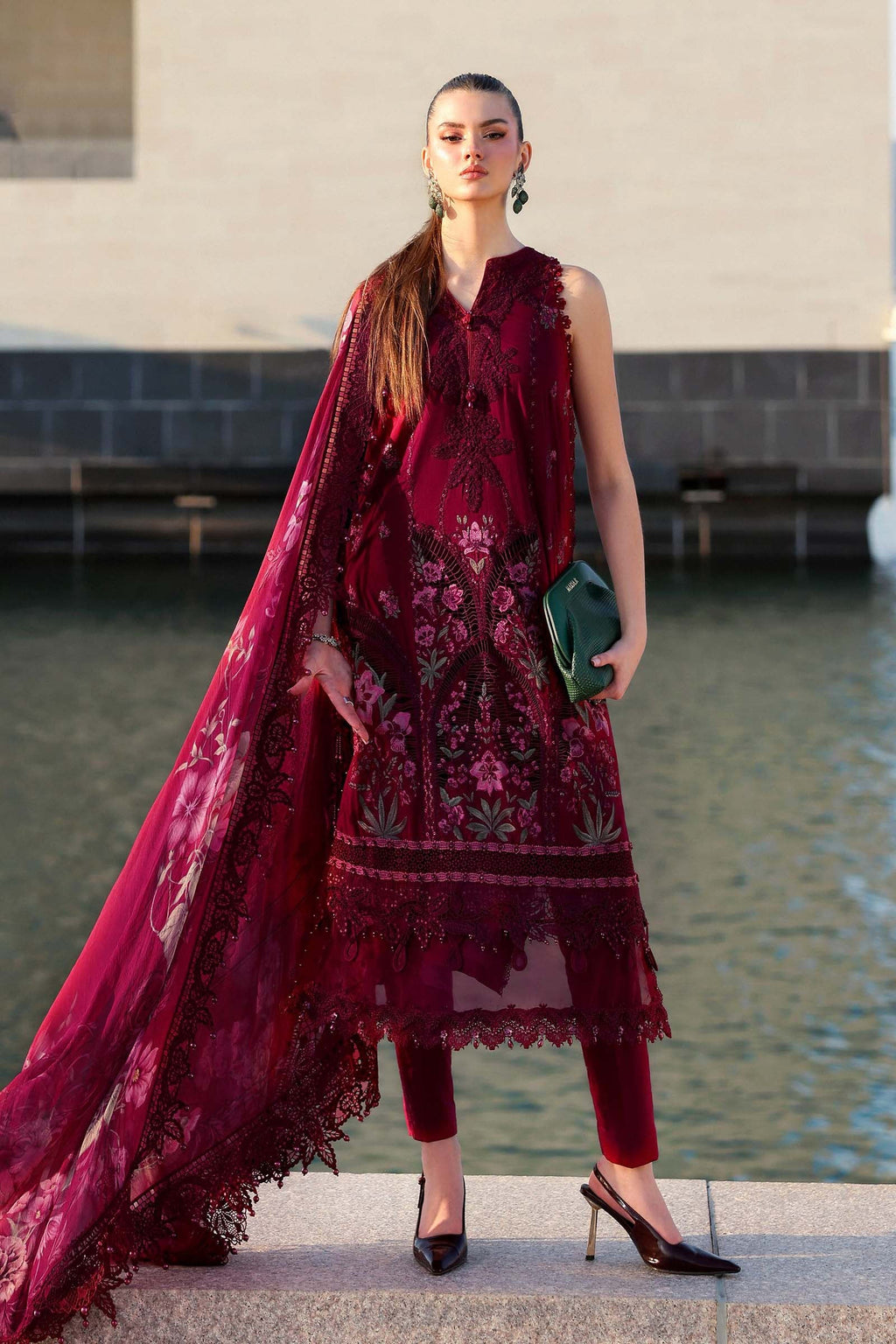 Maria.B Luxury Lawn Unstitched Embroidered D-26011-B