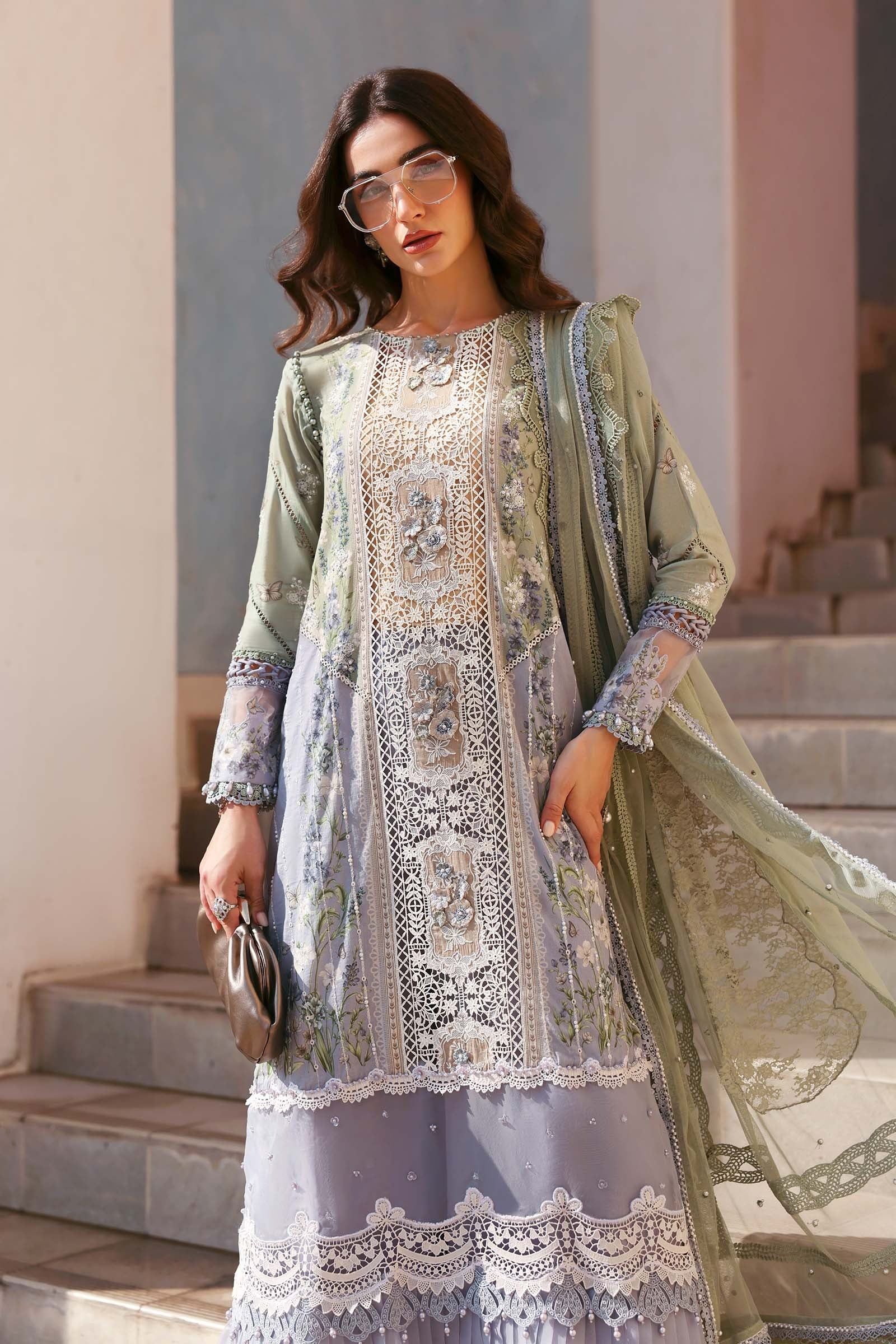 Maria.B Luxury Lawn Unstitched Embroidered D-2606-B