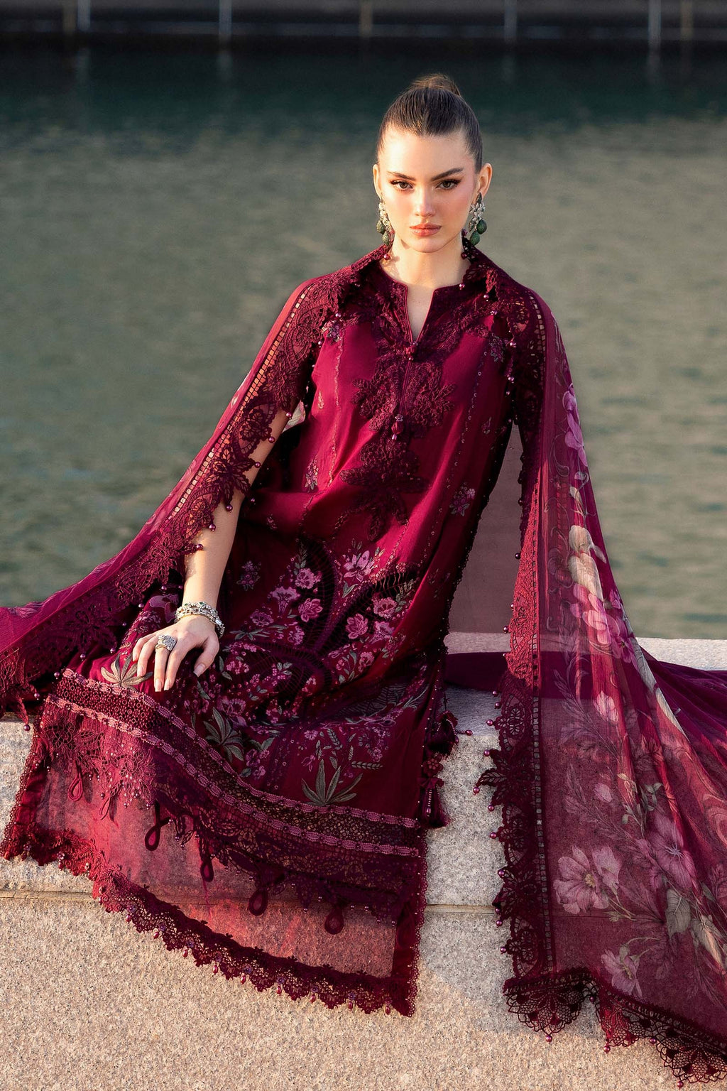 Maria.B Luxury Lawn Unstitched Embroidered D-26011-B
