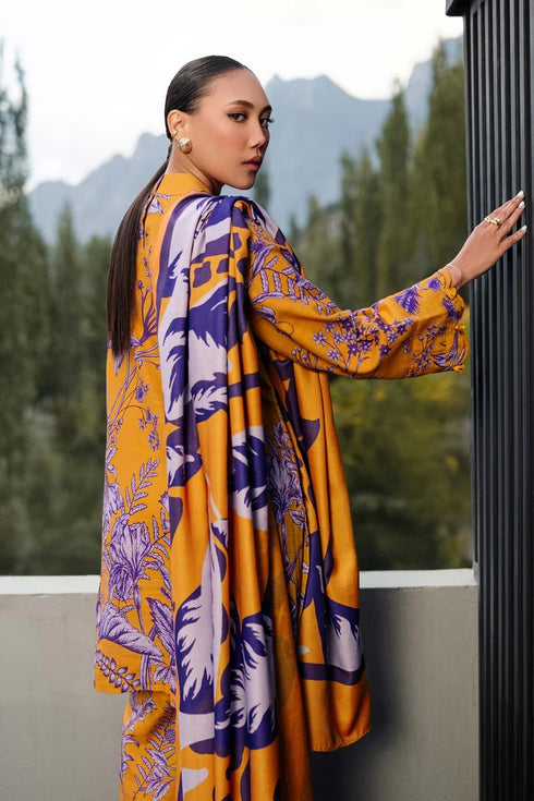 M Basics By Maria B  Printed Khaddar Suits Unstitched 3 Piece MB24MBW 1A - Winter Collection