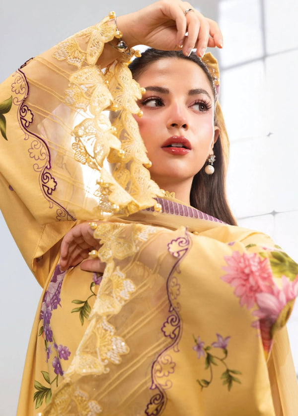 Maria.B M.Basics Embroidered Lawn Unstitched 3Pc Suit MB-04B