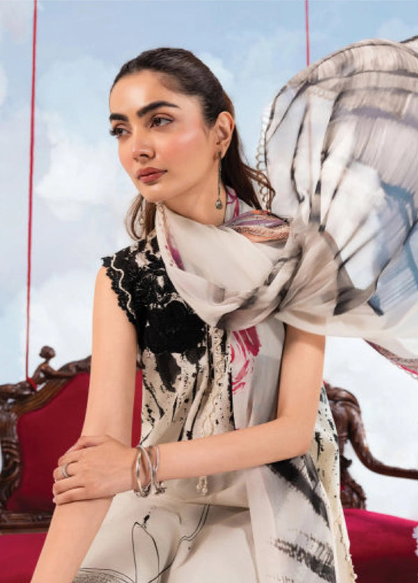 Maria.B M.Basics Embroidered Lawn Unstitched 3Pc Suit MB-06B