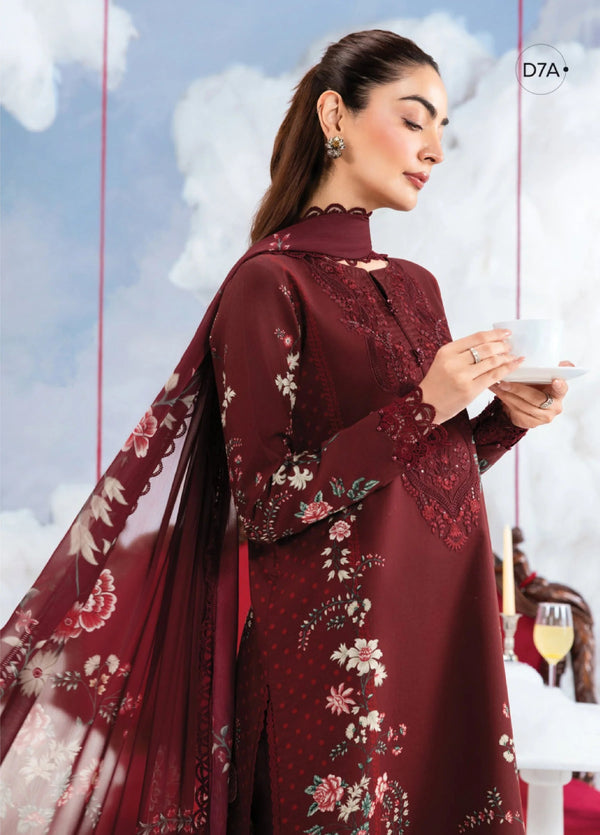 Maria.B M.Basics Embroidered Lawn Unstitched 3Pc Suit MB-07A