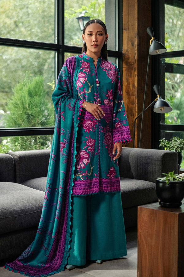M Basics By Maria B Printed Khaddar Suits Unstitched 3 Piece MB24MBW 3B - Winter Collection