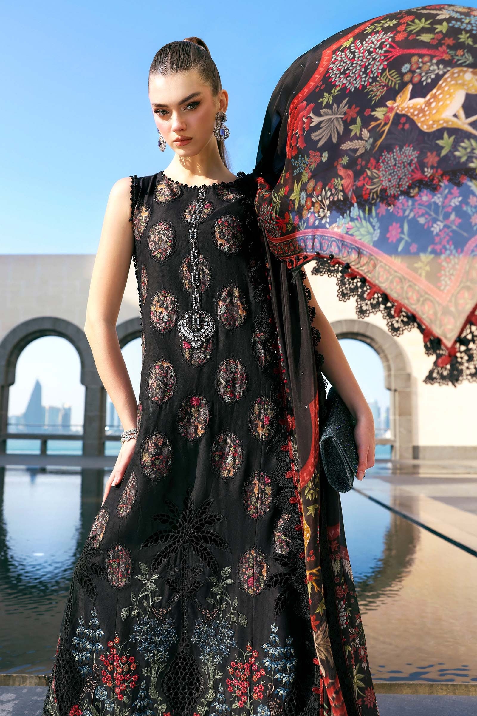 Maria.B Luxury Lawn Unstitched Embroidered D-2605-B