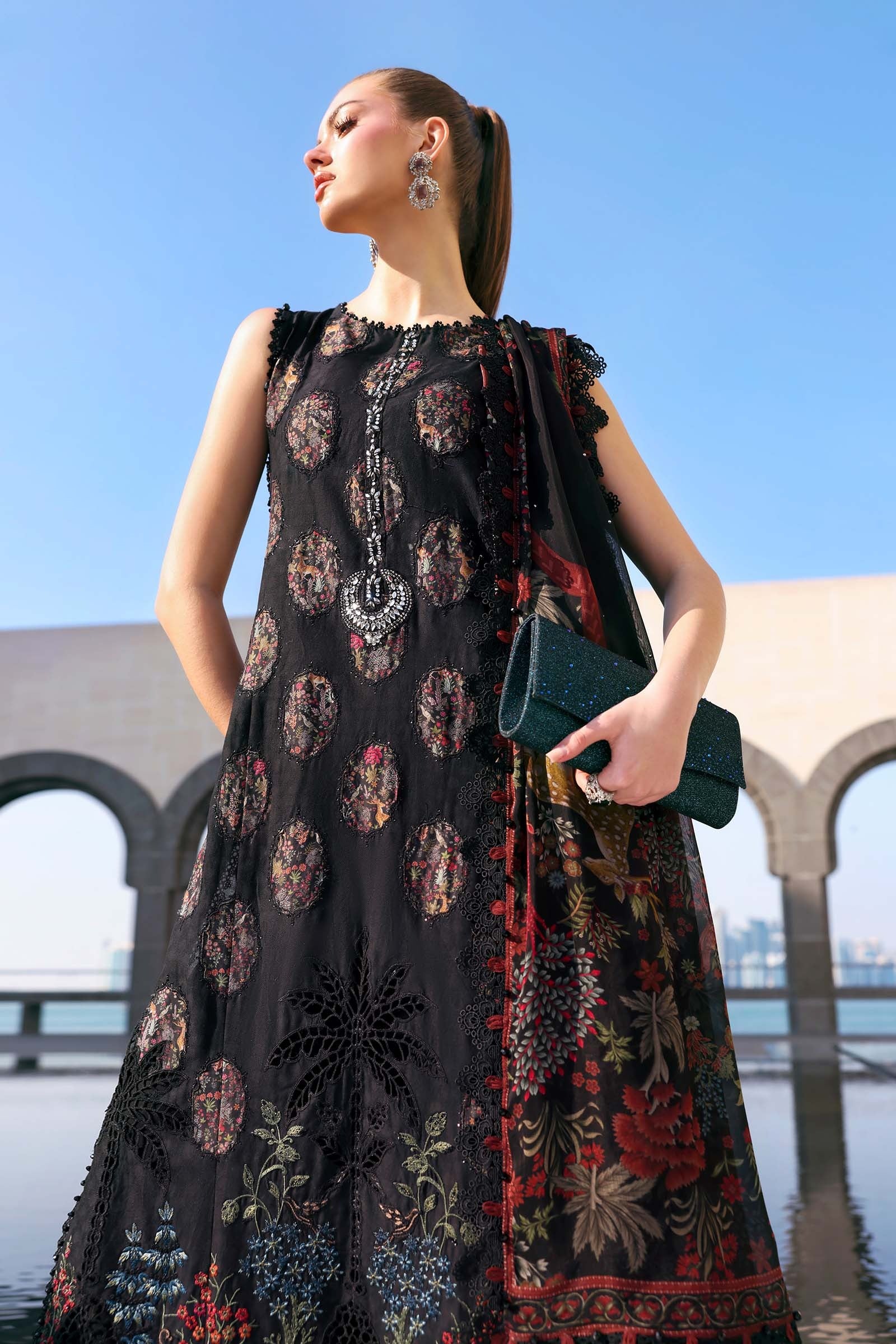 Maria.B Luxury Lawn Unstitched Embroidered D-2605-B
