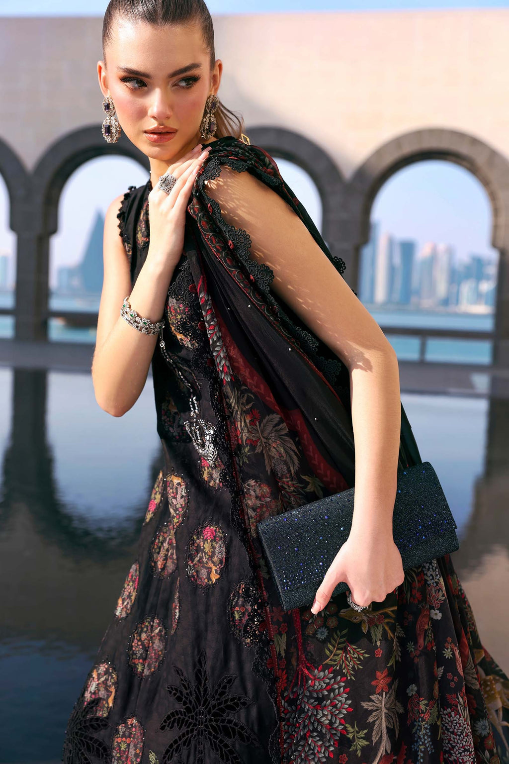 Maria.B Luxury Lawn Unstitched Embroidered D-2605-B