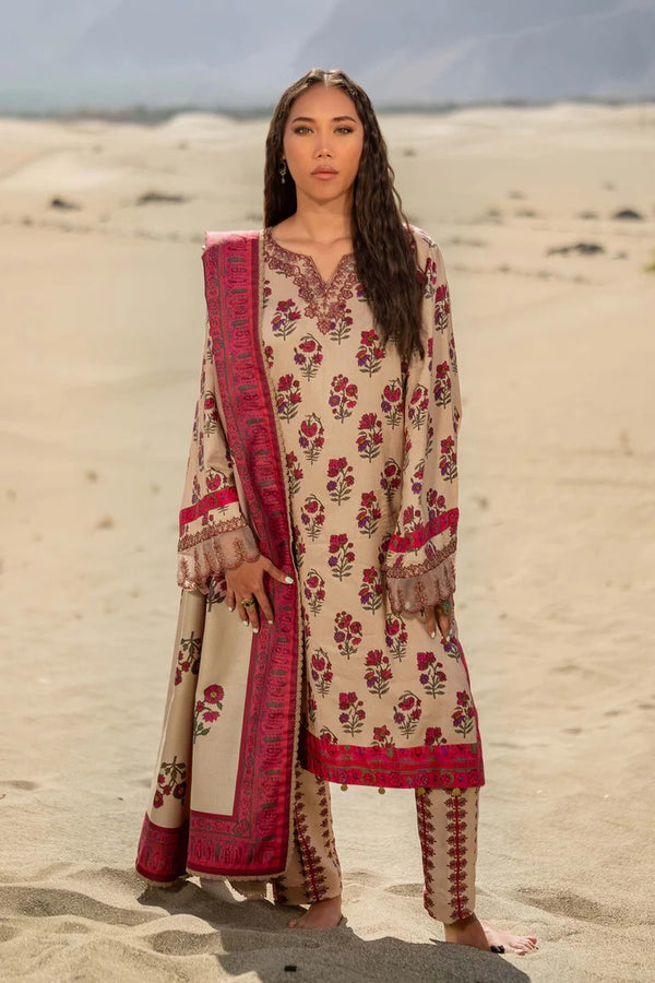 M Basics By Maria B LINEN Printed Suits Unstitched 3 Piece MB24MBW 2A - Winter Collection