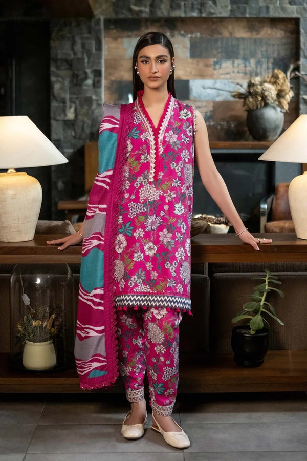 M Basics By Maria B Printed Khaddar Suits Unstitched 3 Piece MB24MBW 4A - Winter Collection