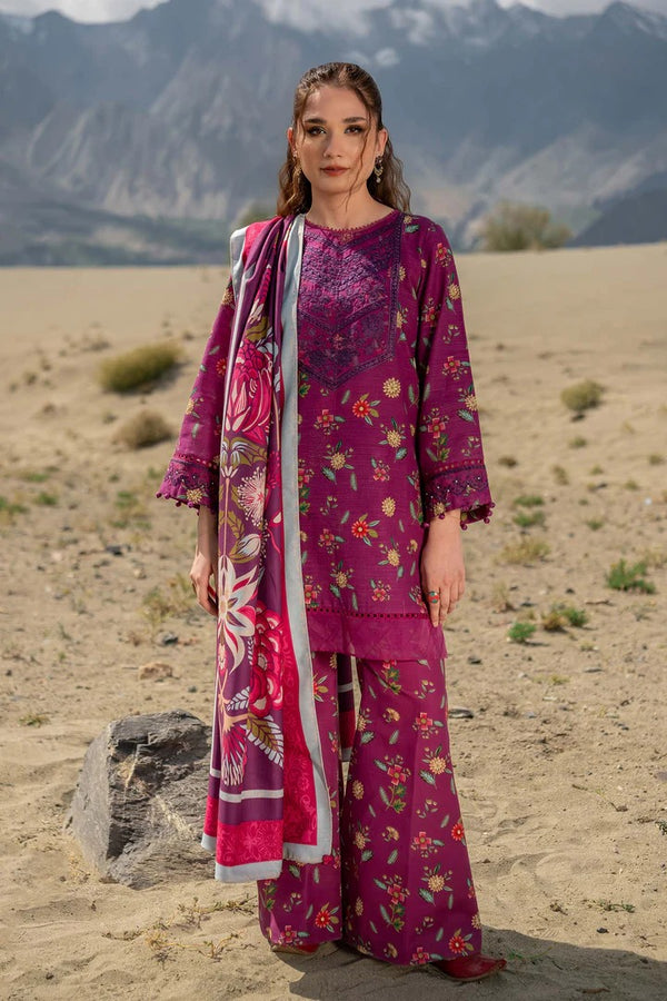 M Basics By Maria B Printed Khaddar Suits Unstitched 3 Piece MB24MBW 5A - Winter Collection