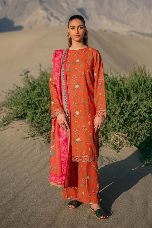 M Basics By Maria B Printed Khaddar Suits Unstitched 3 Piece MB24MBW 5B - Winter Collection