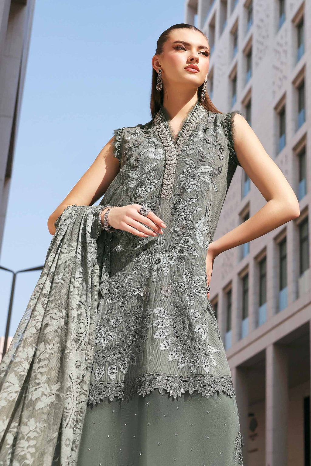 Maria.B Luxury Lawn Unstitched Embroidered D-2603-B