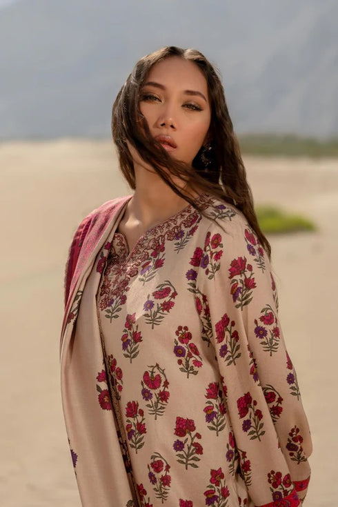 M Basics By Maria B LINEN Printed Suits Unstitched 3 Piece MB24MBW 2A - Winter Collection