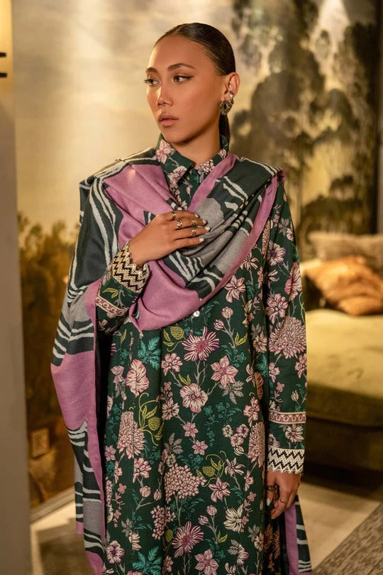 M Basics By Maria B Printed Khaddar Suits Unstitched 3 Piece MB24MBW 4B - Winter Collection